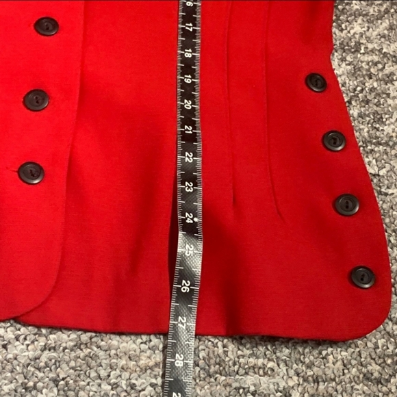 Red Blazer with black buttons - Picture 7 of 8